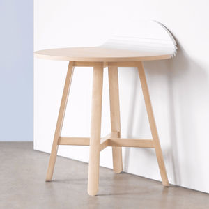 contemporary table / beech / round / folding