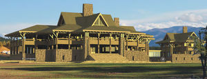 prefab building / for hotels / wooden / glue-laminated wood