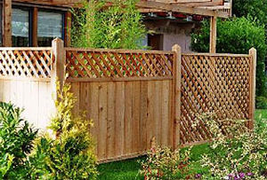 garden fence / with panels / red cedar / Douglas fir