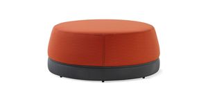 contemporary ottoman / fabric / leather / upholstered