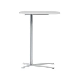 contemporary side table / glass / marble / Solid Surface