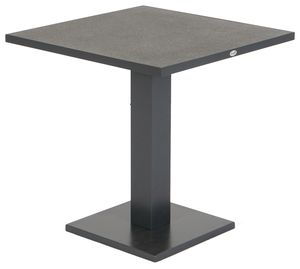 contemporary bistro table / aluminum / square / garden