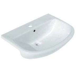 semi-recessed washbasin / ceramic / contemporary
