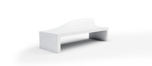 public bench / contemporary / concrete / with backrest