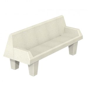 public bench / traditional / concrete / with backrest