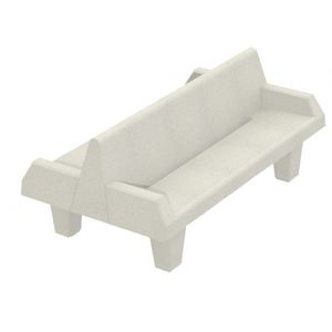 public bench / traditional / concrete / with backrest