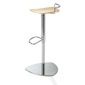 contemporary bar stool / stainless steel / chromed metal / contract