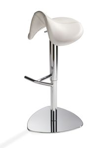 contemporary bar stool / plywood / stainless steel / chrome steel