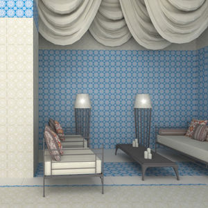 wall tile / for floors / porcelain / geometric pattern