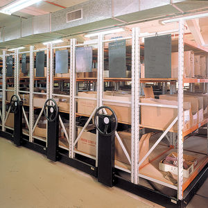 standard mobile shelving / storage / wooden / metal
