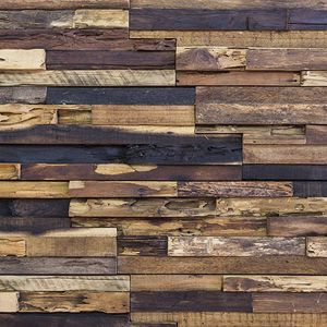 wooden wall cladding panel / interior / decorative / recycled