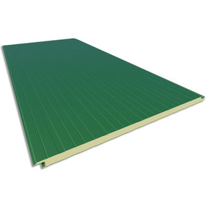 facade sandwich panel / for facade cladding / steel facing / 2 metal faces