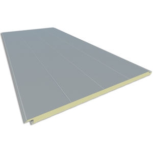 facade sandwich panel / for facade cladding / steel facing / 2 metal faces