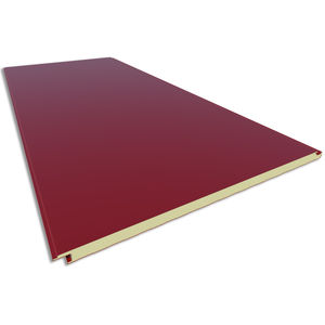facade sandwich panel / for facade cladding / steel facing / 2 metal faces