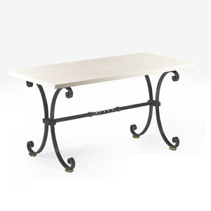 coffee table / traditional / glass / iron