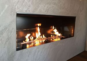 bioethanol fireplace / contemporary / open hearth / built-in