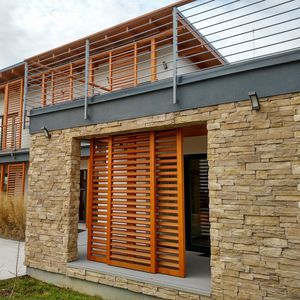 engineered stone wall cladding / exterior / interior / textured