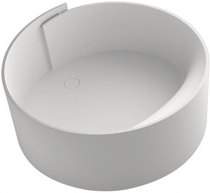 freestanding bathtub / round / Solid Surface