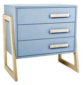 contemporary chest of drawers / MDF / birch / white