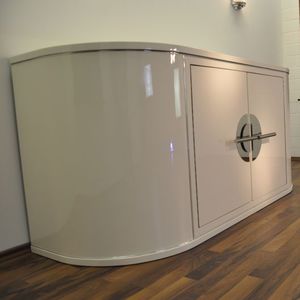 Art Deco sideboard / lacquered wood / beige