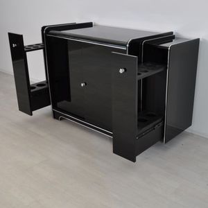 Art Deco sideboard / lacquered wood / black
