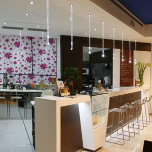 surface-mounted light fixture / LED / linear / steel