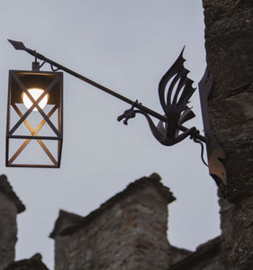 traditional wall light / outdoor / wrought iron / LED