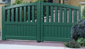 swing gates / aluminum / with bars / residential