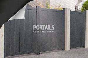 swing gates / aluminum / with panels / residential