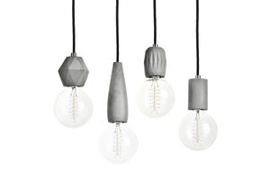 pendant lamp / contemporary / stainless steel / concrete