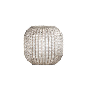 table lamp / traditional / glass / white