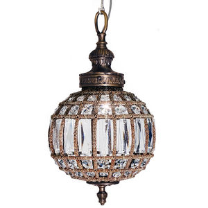 pendant lamp / traditional / copper / glass