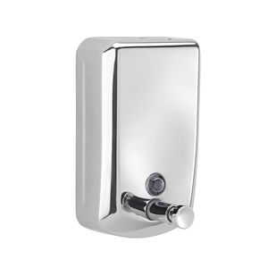 commercial soap dispenser / wall-mounted / stainless steel / manual