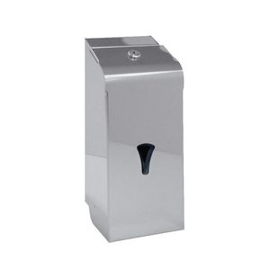 commercial soap dispenser / wall-mounted / stainless steel / manual