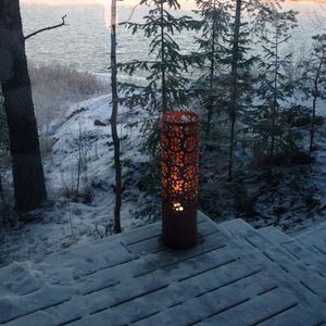 garden bollard light / contemporary / perforated sheet metal / IP65
