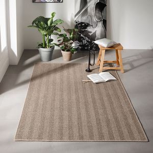 woven rug / contemporary / striped / rectangular