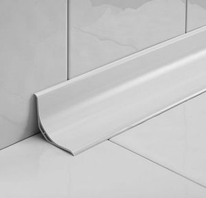 inside corner edge trim / PVC / stainless steel / for tiles