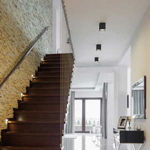 contemporary ceiling light / linear / square / rectangular