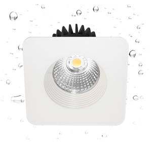 recessed downlight / LED / square / cast aluminum