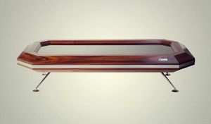 contemporary display case / glass / wooden