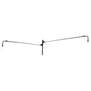 contemporary wall light / brass / lacquered steel / glass
