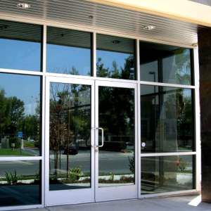 entry door / swing / aluminum / glazed
