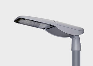 urban lamppost / contemporary / cast aluminum / tempered glass facing