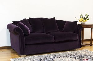 traditional sofa / fabric / 3-seater / 2-person