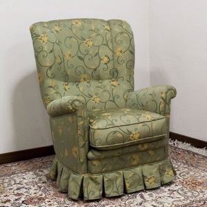 traditional armchair / fabric / with removable cover / high-back