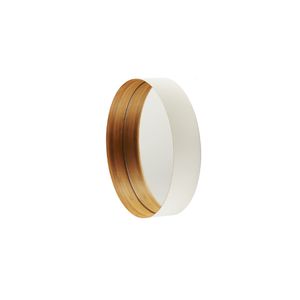 wall-mounted mirror / contemporary / round / bamboo