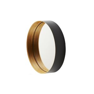 wall-mounted mirror / contemporary / round / bamboo