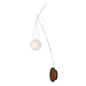 contemporary wall light / stainless steel / Japanese paper / incandescent