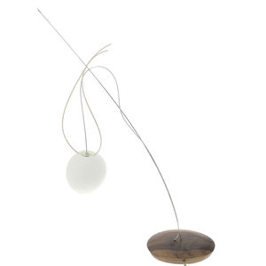 table lamp / contemporary / walnut / paper