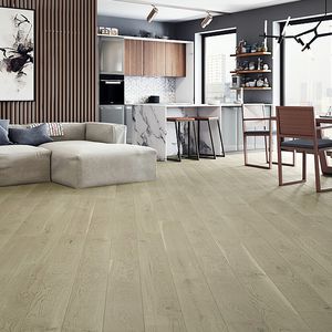 engineered parquet floor / glued / floating / oak